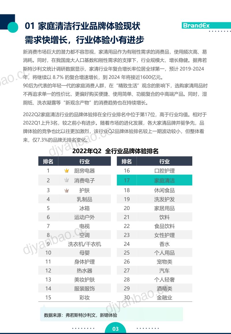 新锶体验：2022Q2家庭清洁行业品牌体验报告（20页） 第3页