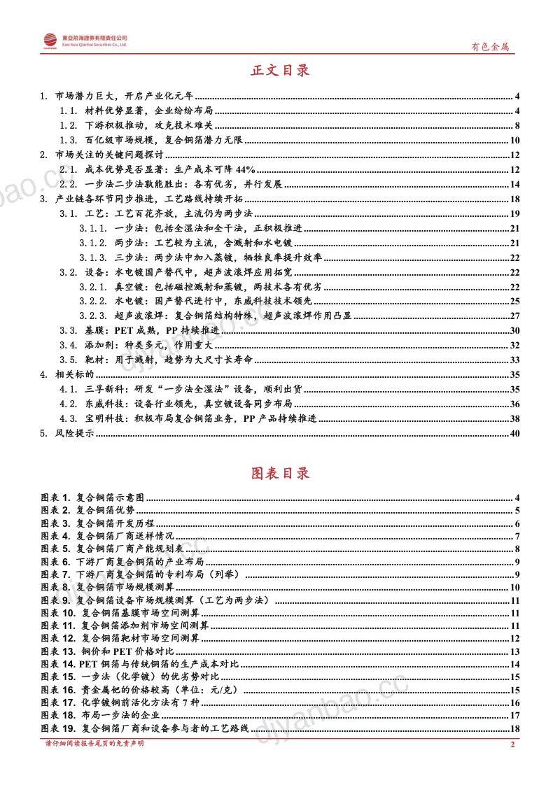 有色金属行业深度报告:复合铜箔开启集流体变革产业元年-230525(42页) 第2页
