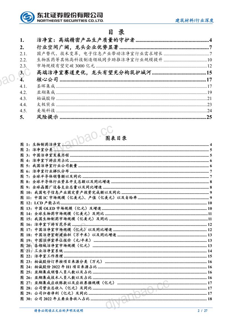 洁净室工程行业深度报告：优质赛道方兴未艾龙头企业强者恒强-230621（27页） 第2页