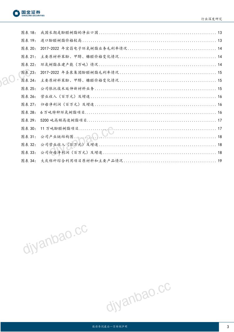电子树脂行业（一）：看好中高端环氧树脂和酚醛树脂进口替代-230717（21页） 第3页