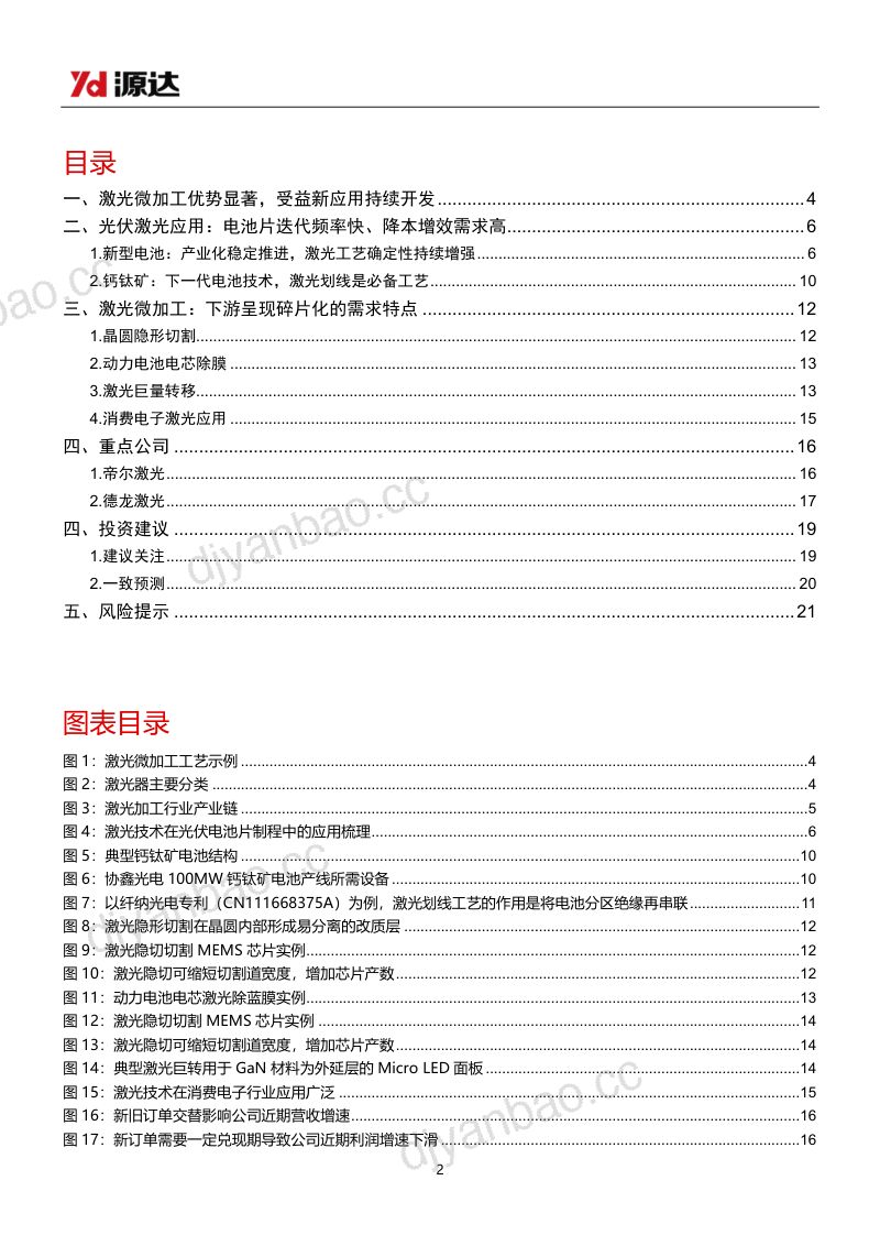 激光加工行业研究系列二:激光微加工新应用持续开发受益下游行业高速发展-231011(22页) 第2页