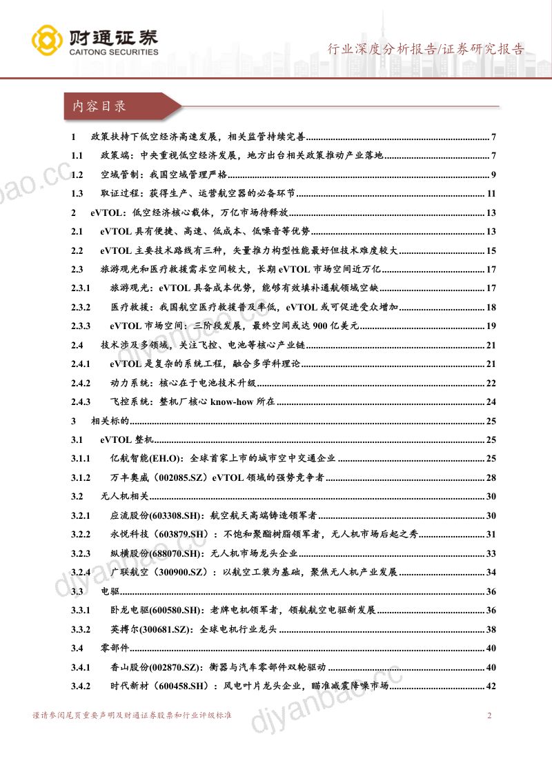 国防军工行业深度分析报告：低空经济未来已来近万亿市场待释放-240430（55页） 第2页