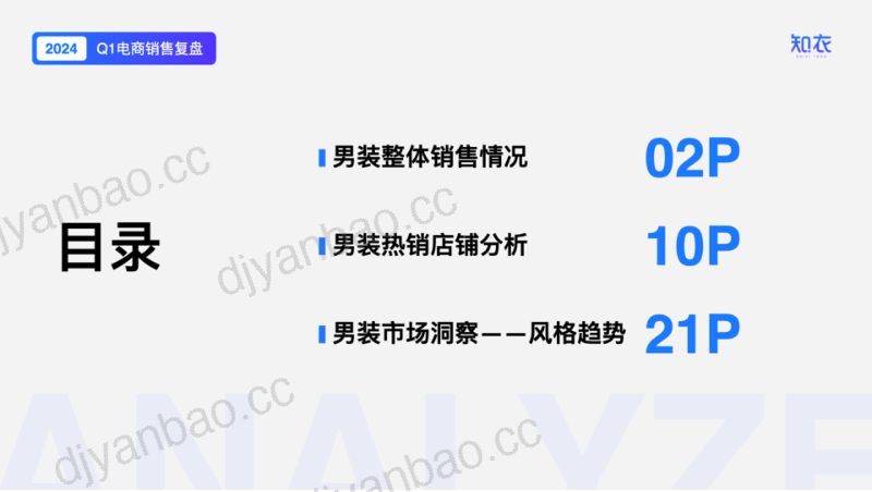 知衣科技：2024Q1男装电商销售复盘报告（27页） 第2页