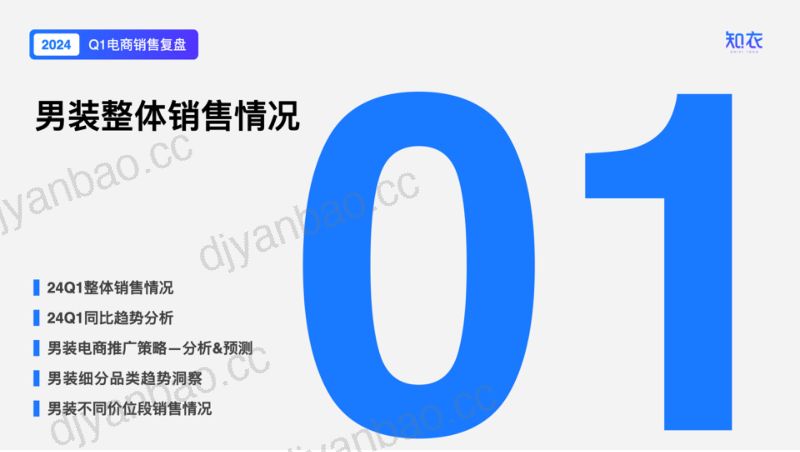 知衣科技：2024Q1男装电商销售复盘报告（27页） 第3页