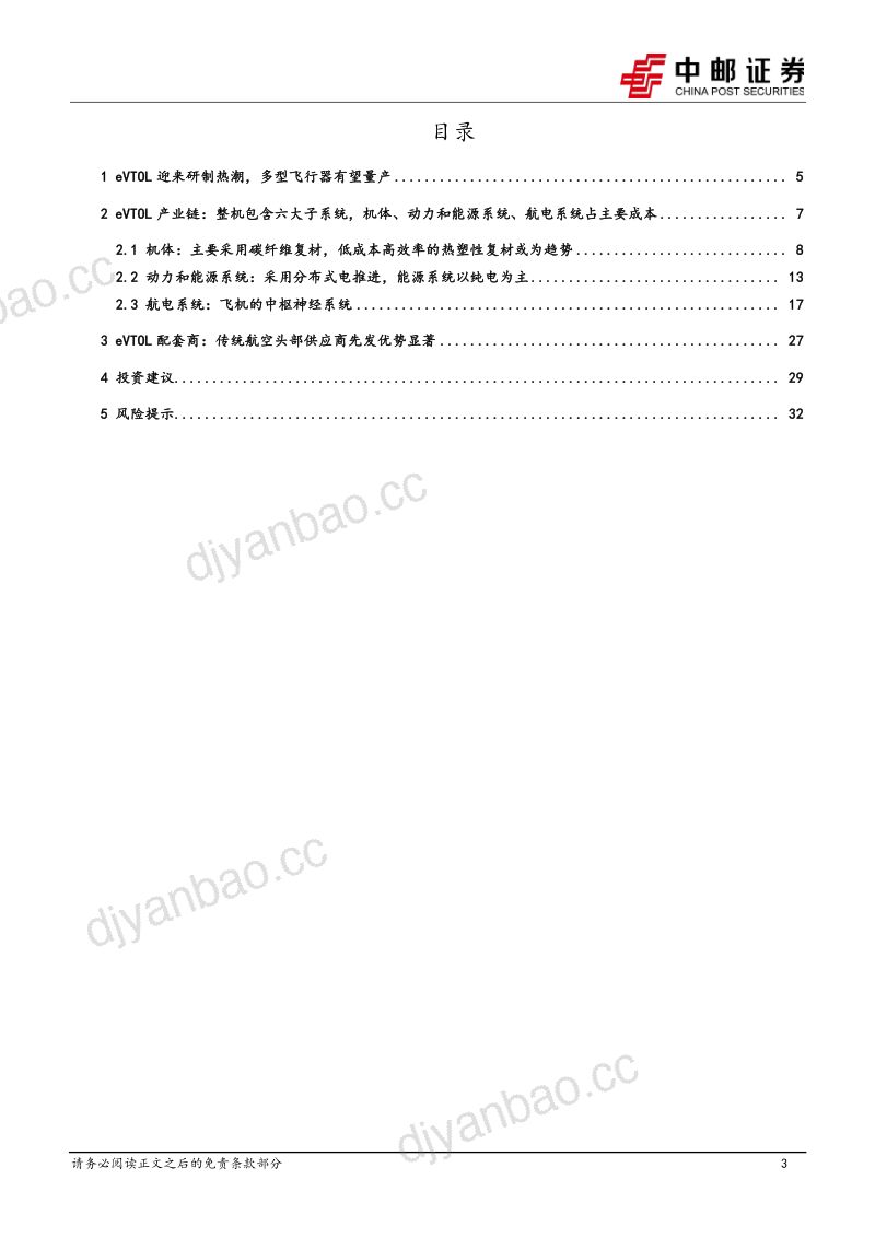 国防军工行业低空经济专题之三:eVTOL详细拆解-240508(34页) 第3页