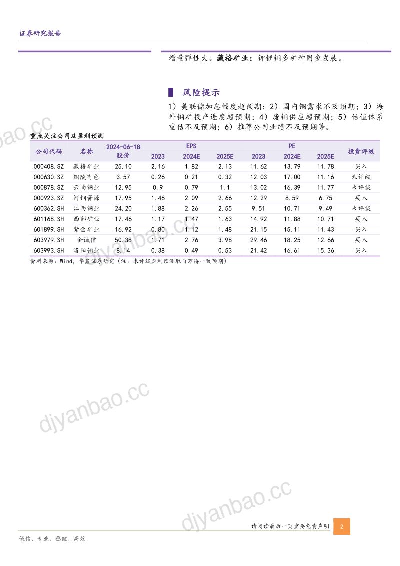 工业金属行业专题报告:海外五大铜矿企业巡礼及海内外铜矿企业对比-240619(45页) 第2页