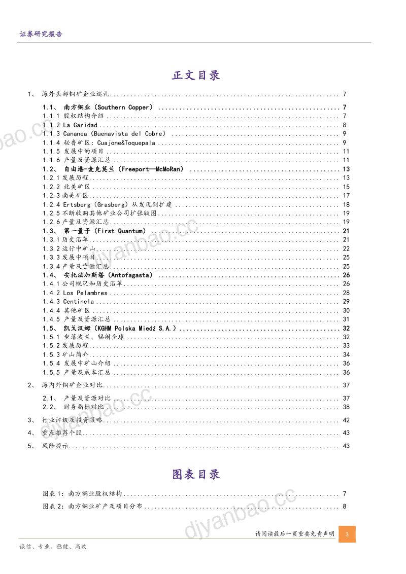 工业金属行业专题报告:海外五大铜矿企业巡礼及海内外铜矿企业对比-240619(45页) 第3页