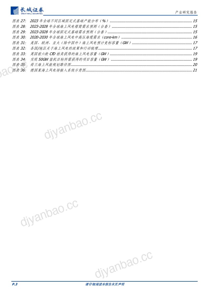 风电产业研究报告:全球海上风电市场展望与产业链需求-240630(23页) 第3页