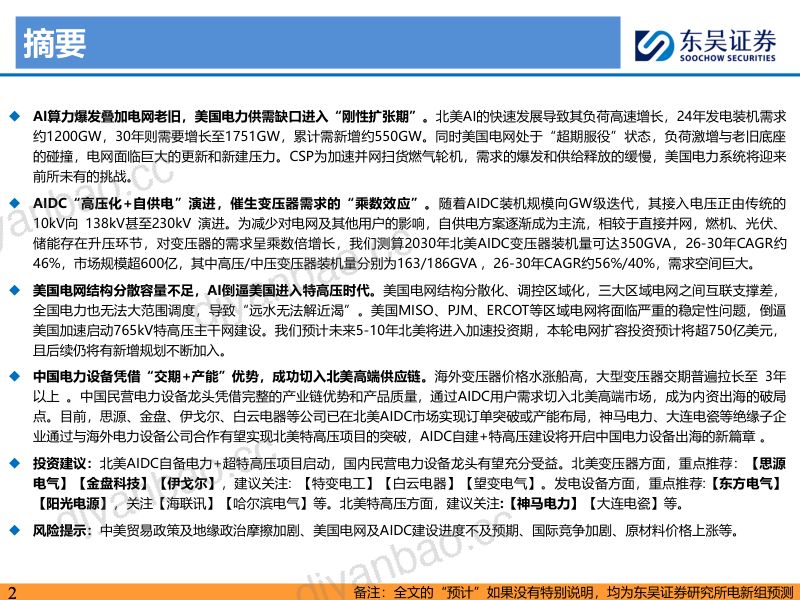 美国缺电研究系列三:美国电力投资三重驱动,中国电力设备乘风而起 第2页