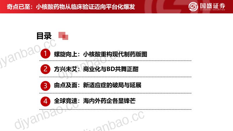 国盛医药小核酸药物行业专题:奇点已至:小核酸药物迈向平台多维布局新纪元 第3页