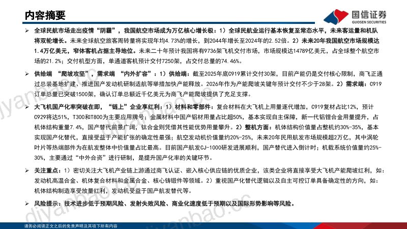 大飞机行业深度报告 “三足鼎立”格局初现,国产替代万亿蓝海 第2页