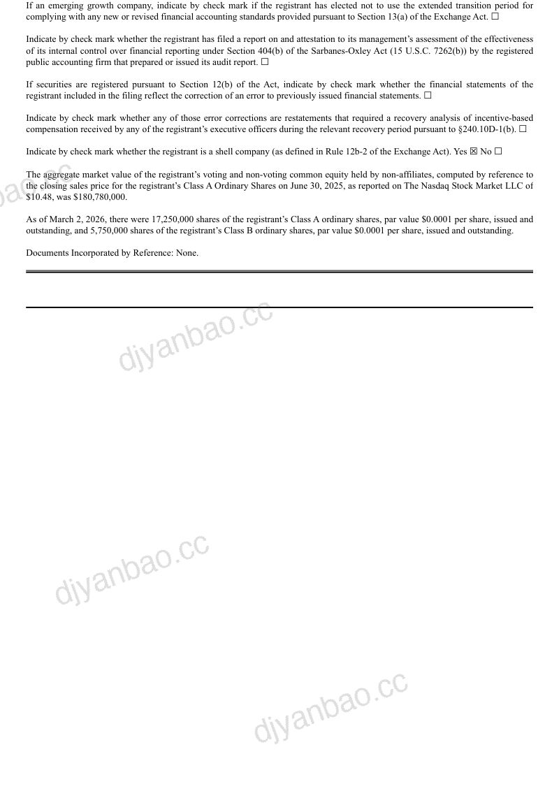 Digital Asset Acquisition Corp-A 2025年度报告 第2页