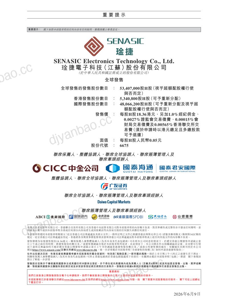 SENASIC招股说明书 第2页