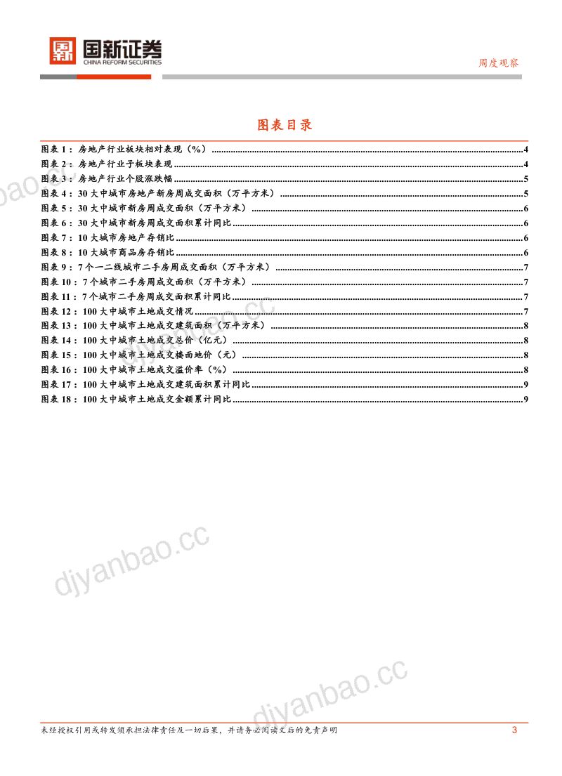 房地产行业周度观察 第3页