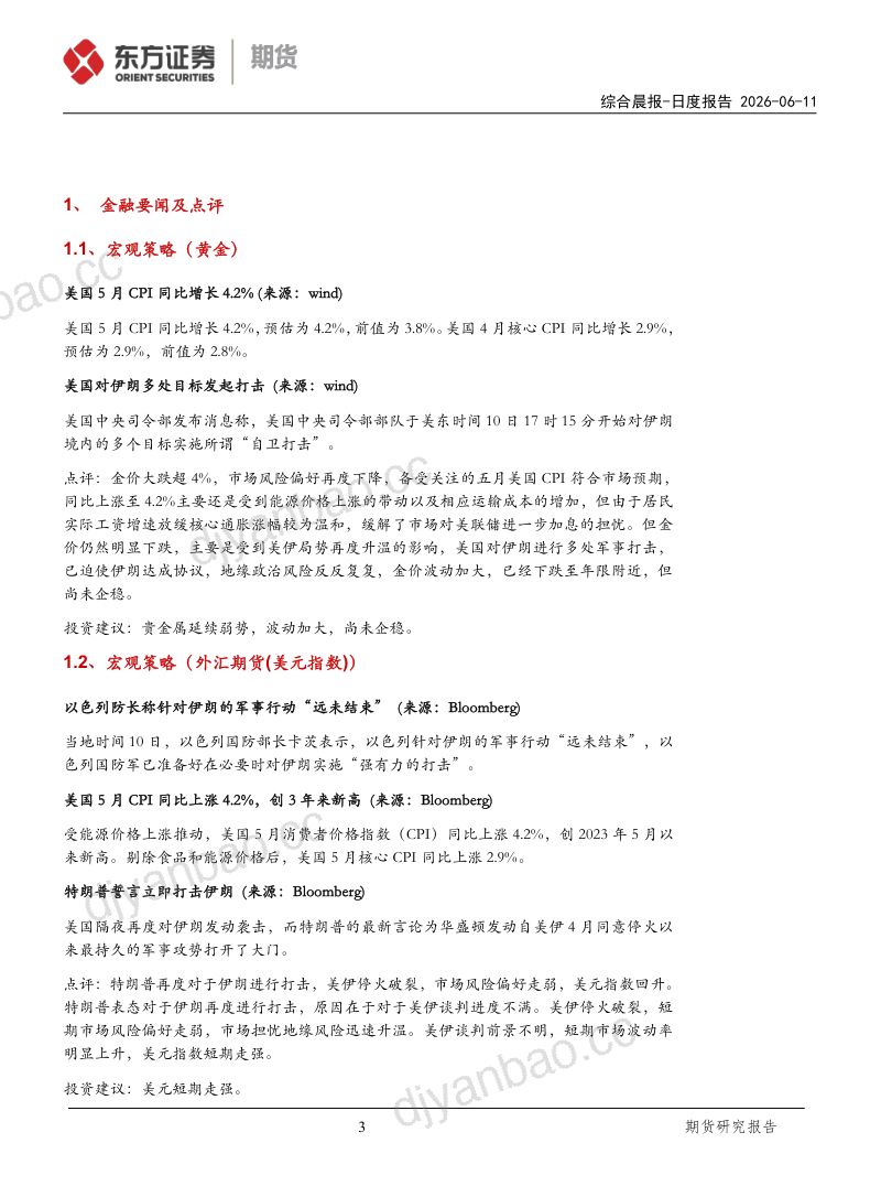 美国对伊朗发动打击,中国5月通胀上行 第3页
