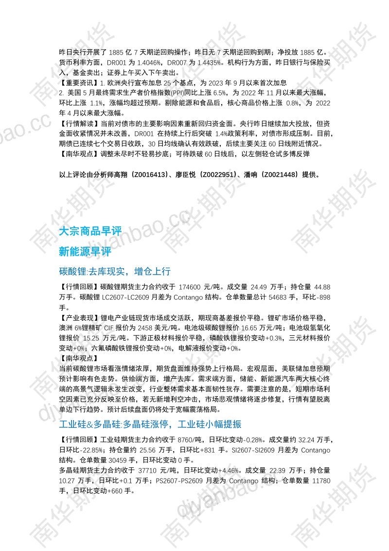 南华期货丨期市早餐2026.6.12 第2页