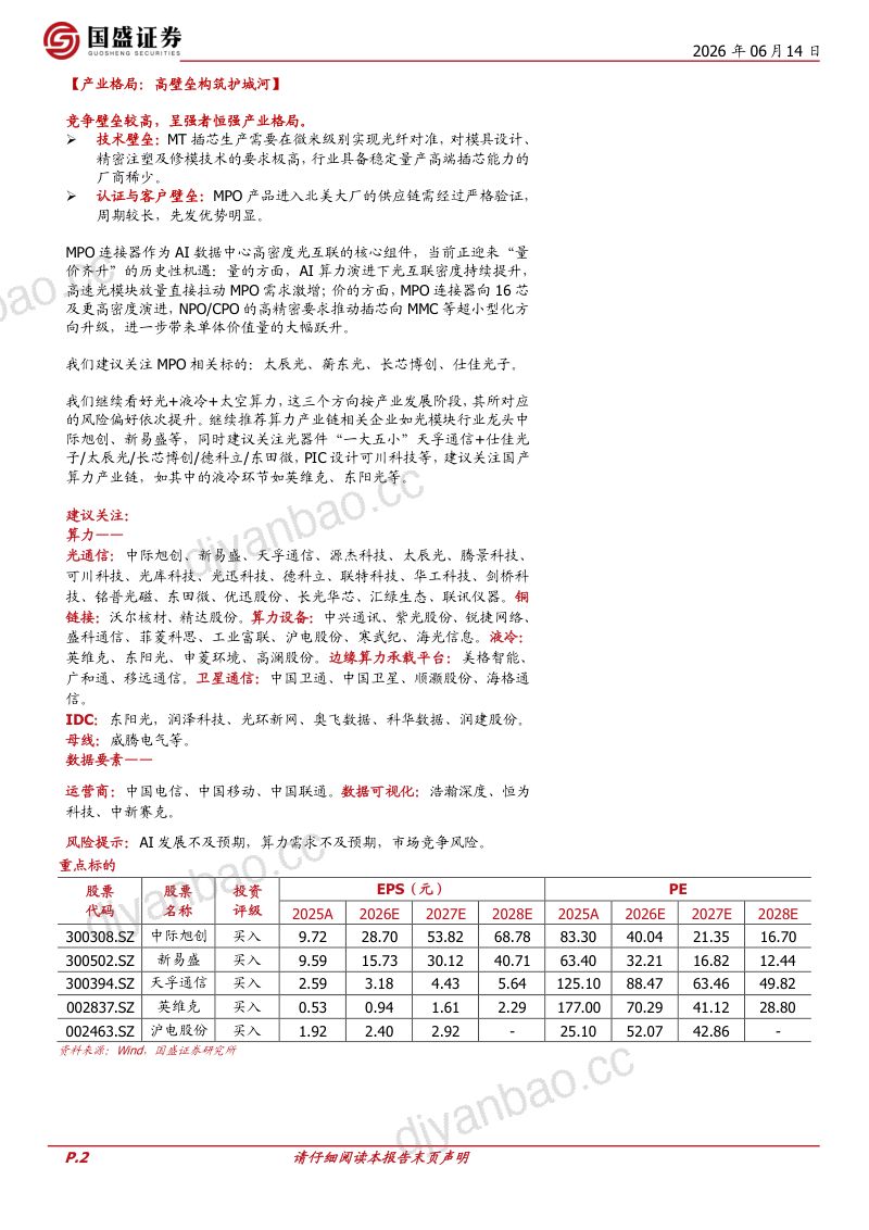 MPO插芯：产品升级带来量价齐升 第2页