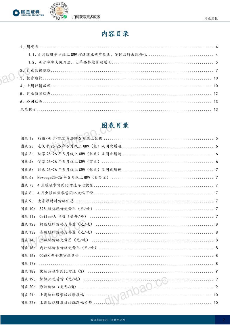 耐用消费产业行业研究:5月纺服美护线上GMV增速环比改善,不同品牌表现分化 第2页