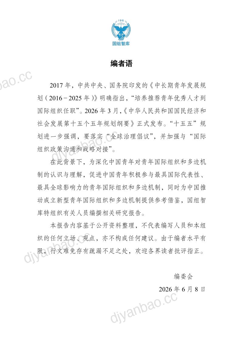变革与机遇:2026青年国际组织与多边机制研究:联合国儿童和青年主要群 第3页