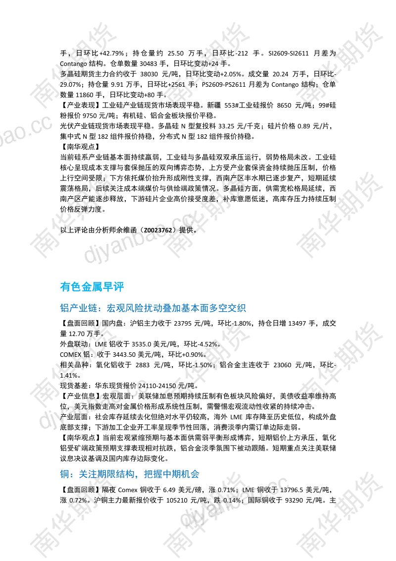 南华期货丨期市早餐2026.06.16 第3页