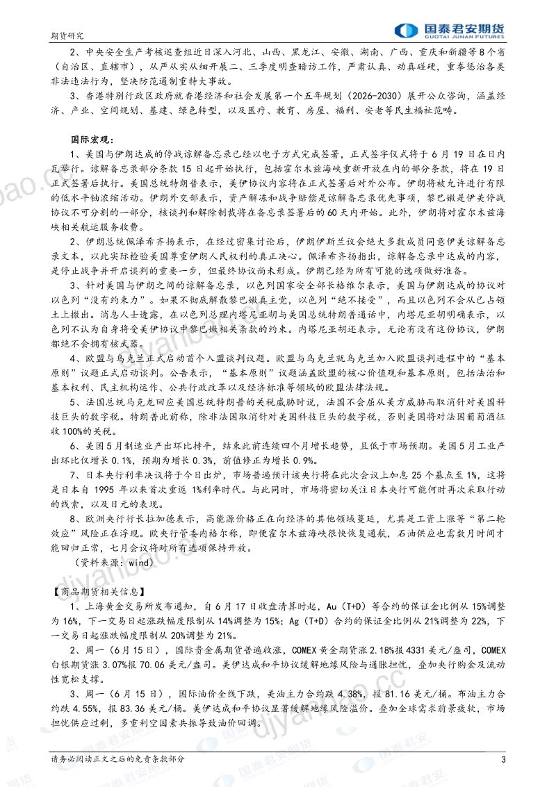 股指期货将偏强震荡 黄金期货将震荡整理 白银、原油期货将宽幅震荡 铜期货将偏弱震荡 第3页