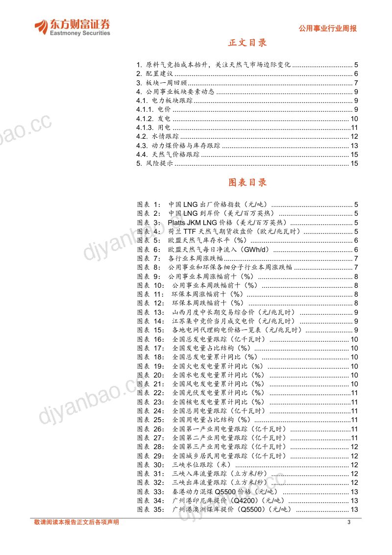 原料气竞拍成本抬升,关注天然气市场边际变化 第3页