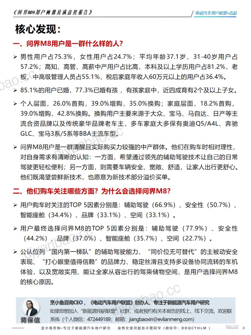 电动汽车用户联盟:2026问界M8用户画像及购车旅程调研报告 第3页
