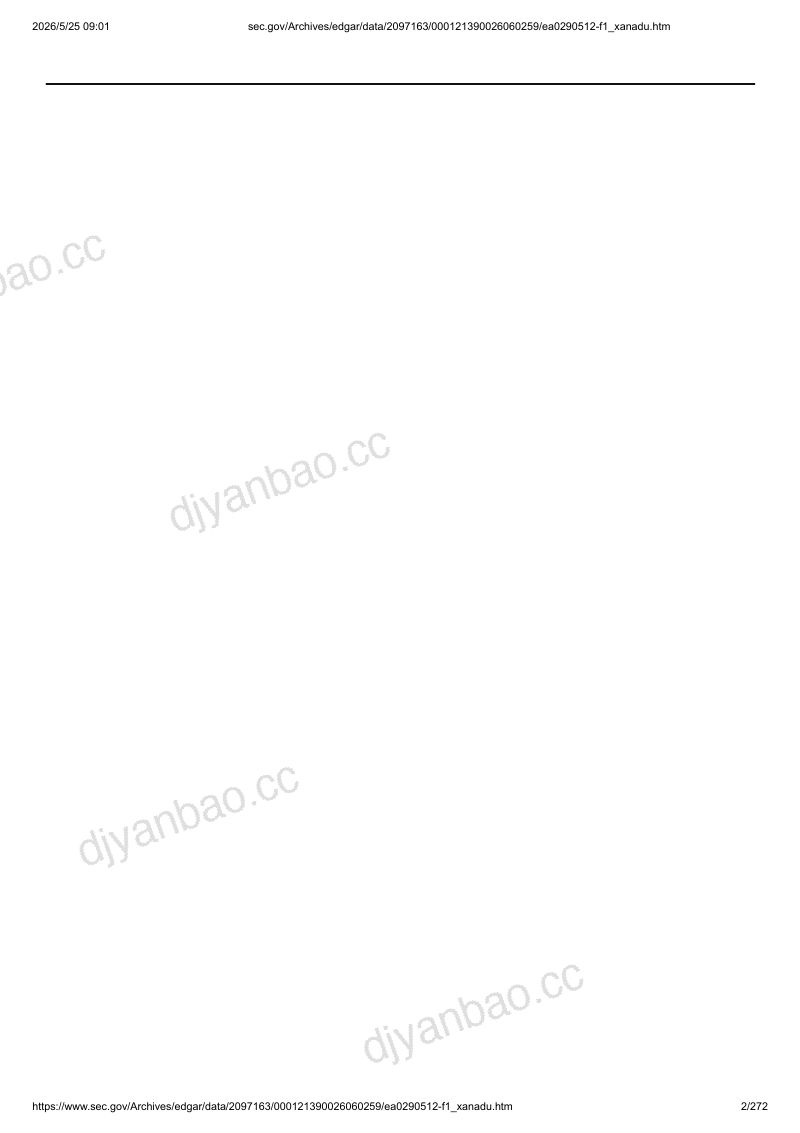 Xanadu Quantum Technologies Ltd（XNDU）美股招股说明书 F-1（2026-05-22首版）（英文版） 第2页