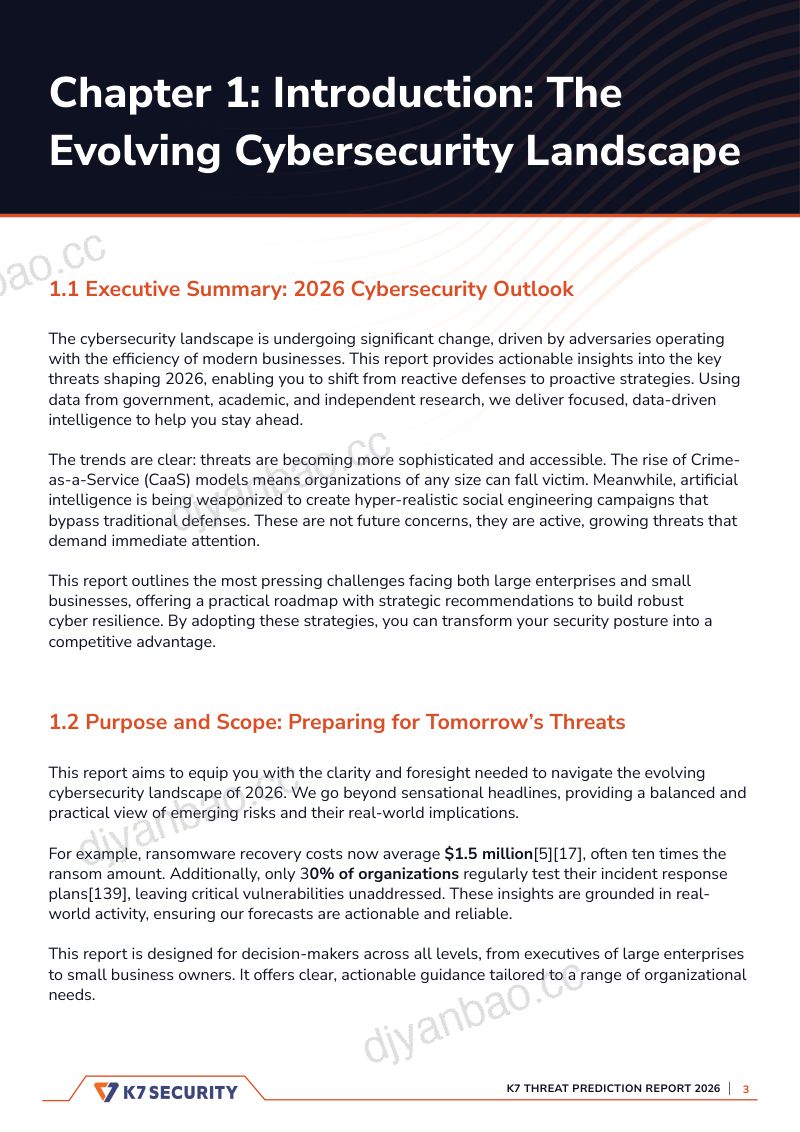 K7 Security:2026年全球网络安全威胁预测报告(英文版) 第3页