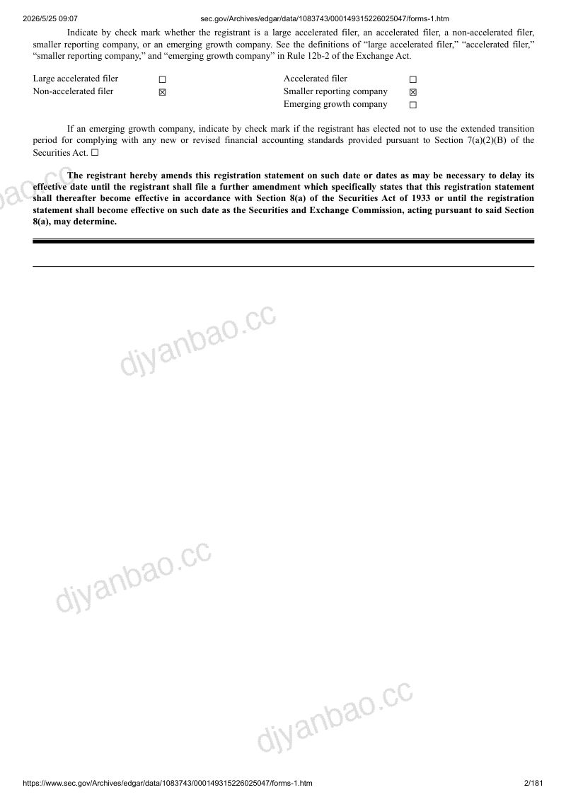 Flux Power Holdings, Inc(FLUX)美股招股说明书 S-1(2026-05-22首版)(英文版) 第2页