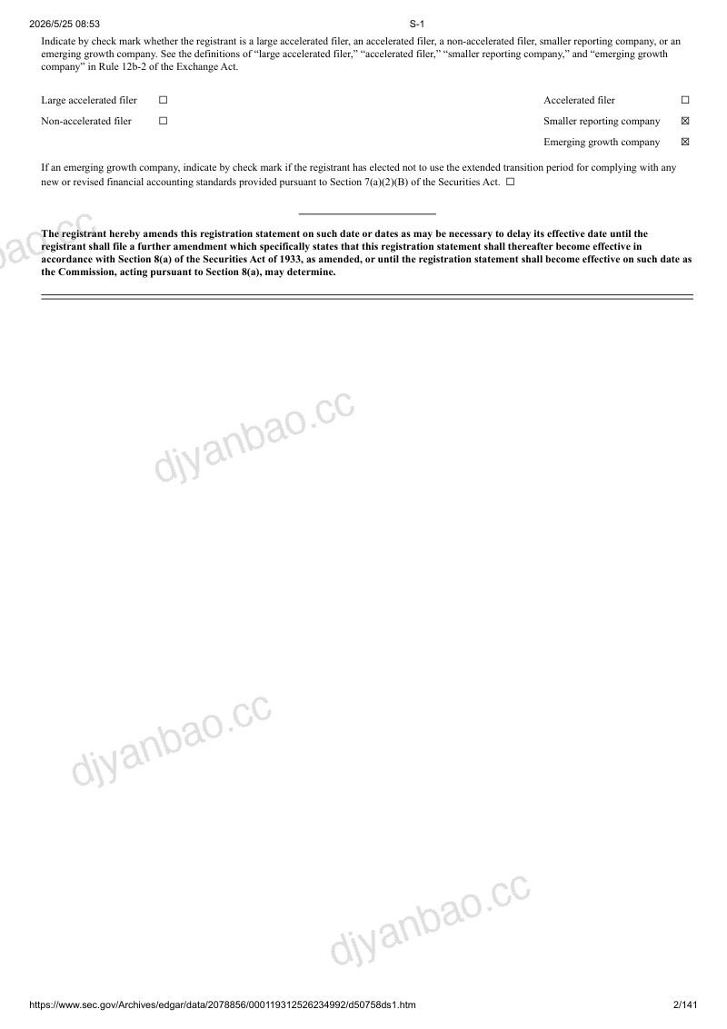 Hyperliquid Strategies Inc（PURR）美股招股说明书 S-1（2026-05-22首版）（英文版） 第2页