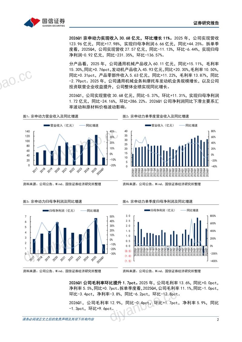 宗申动力-001696-A股公司研究报告:2025年净利润同比增长44%积极布局低空经济-260522 第2页