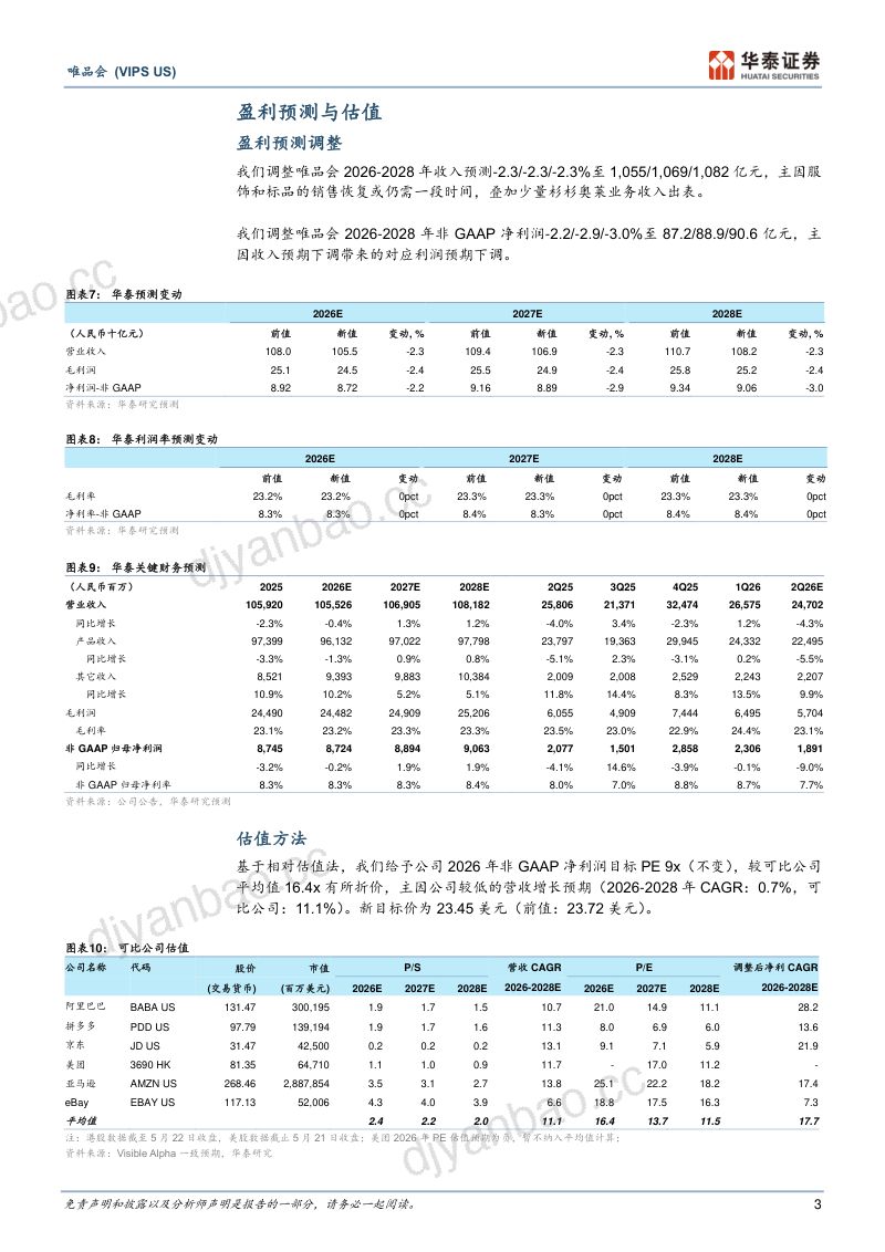 唯品会(VIPS.N)-美股公司研究报告:收入兑现符合预期-260523 第3页