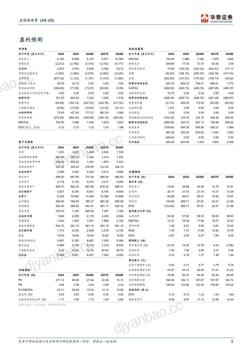 亚玛芬体育(AS.N)-美股公司研究报告:1Q26业绩全面超预期并上调全年指引-260521 第3页