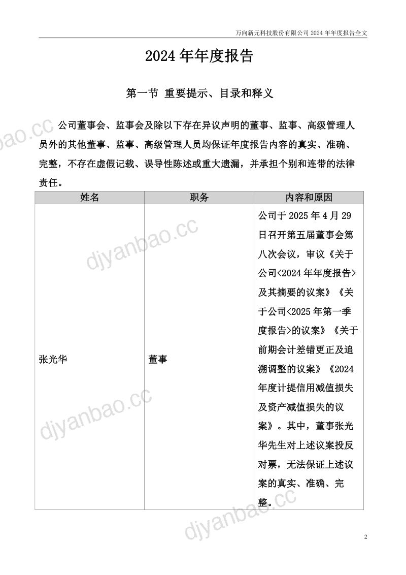 *ST新元:2024年年度报告(更正后) 第2页
