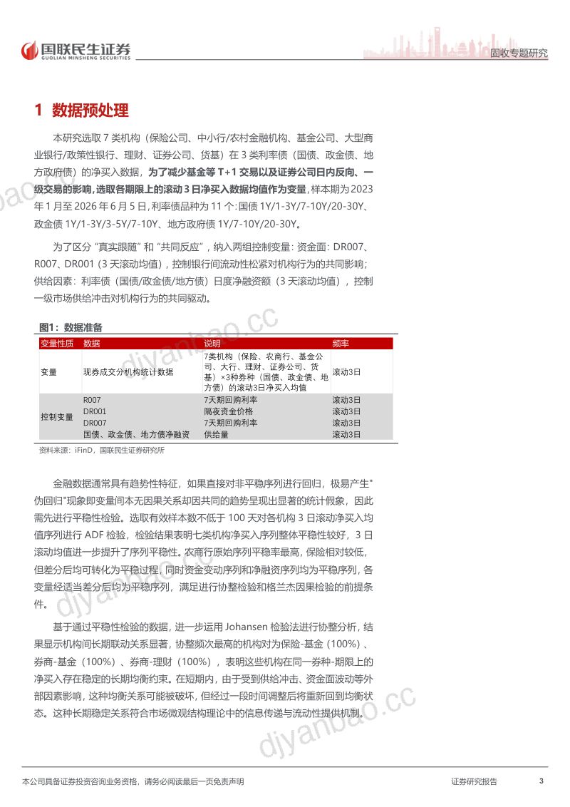 固收量化专题:利率债市场机构间跟随模仿效应 第3页