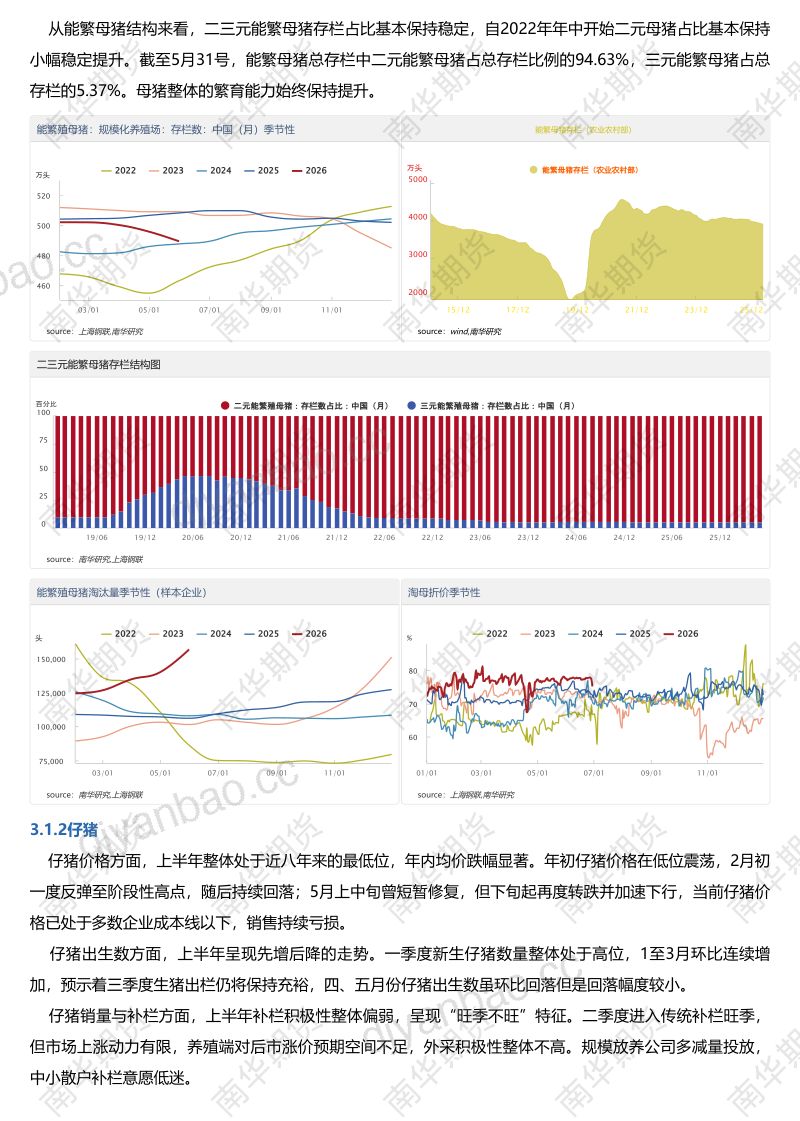 南华期货生猪2026半年度展望：弱现实强预期深度博弈，磨底等待供给拐点20260630 第3页