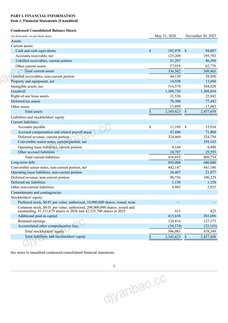Progress Software Corp 2026年季度报告 第3页