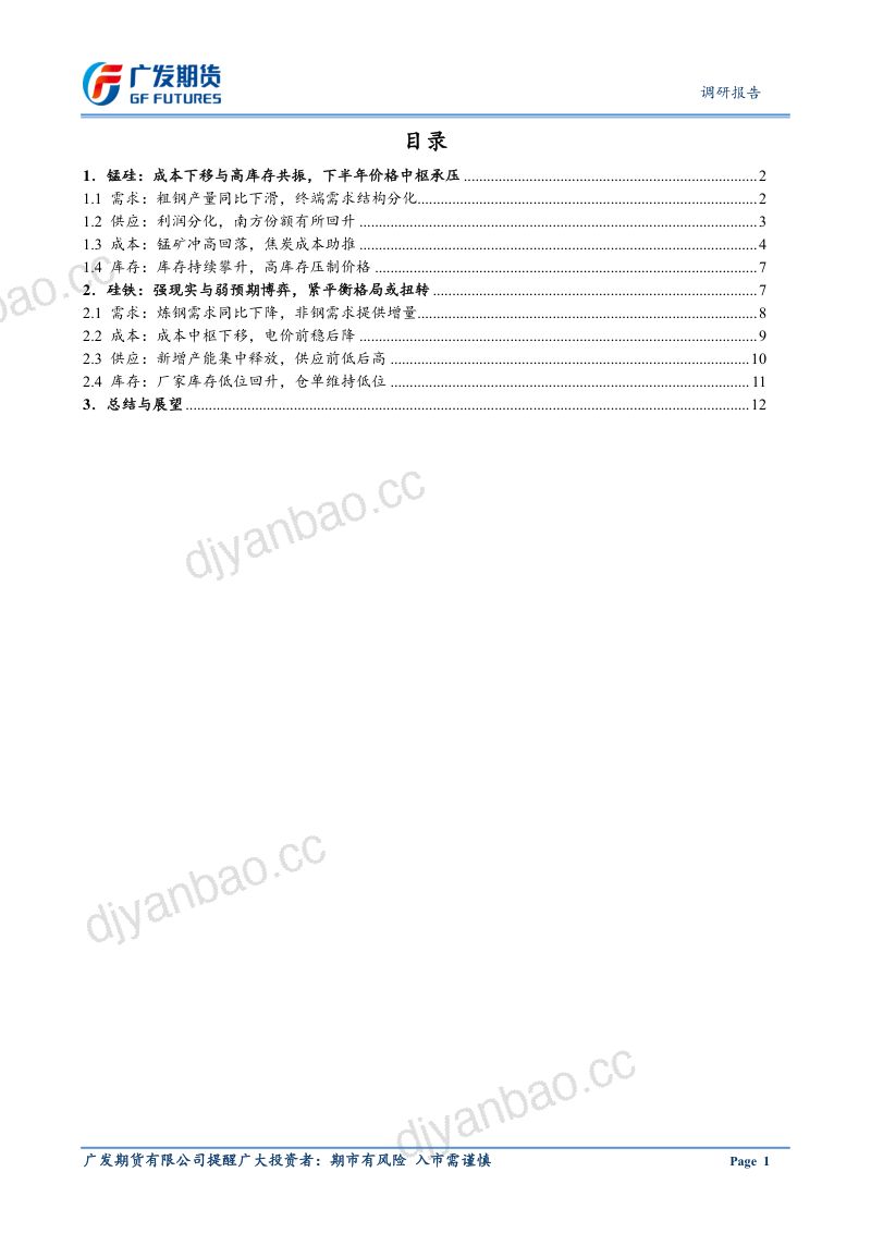 2026年铁合金半年报 第2页