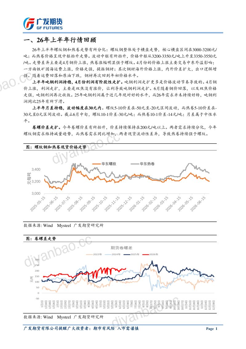 钢材期货2026年下半年行情展望 第3页