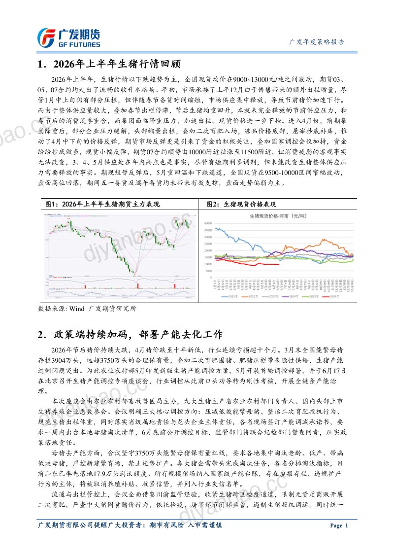 广发期货-2026年下半年生猪品种行情展望 第3页