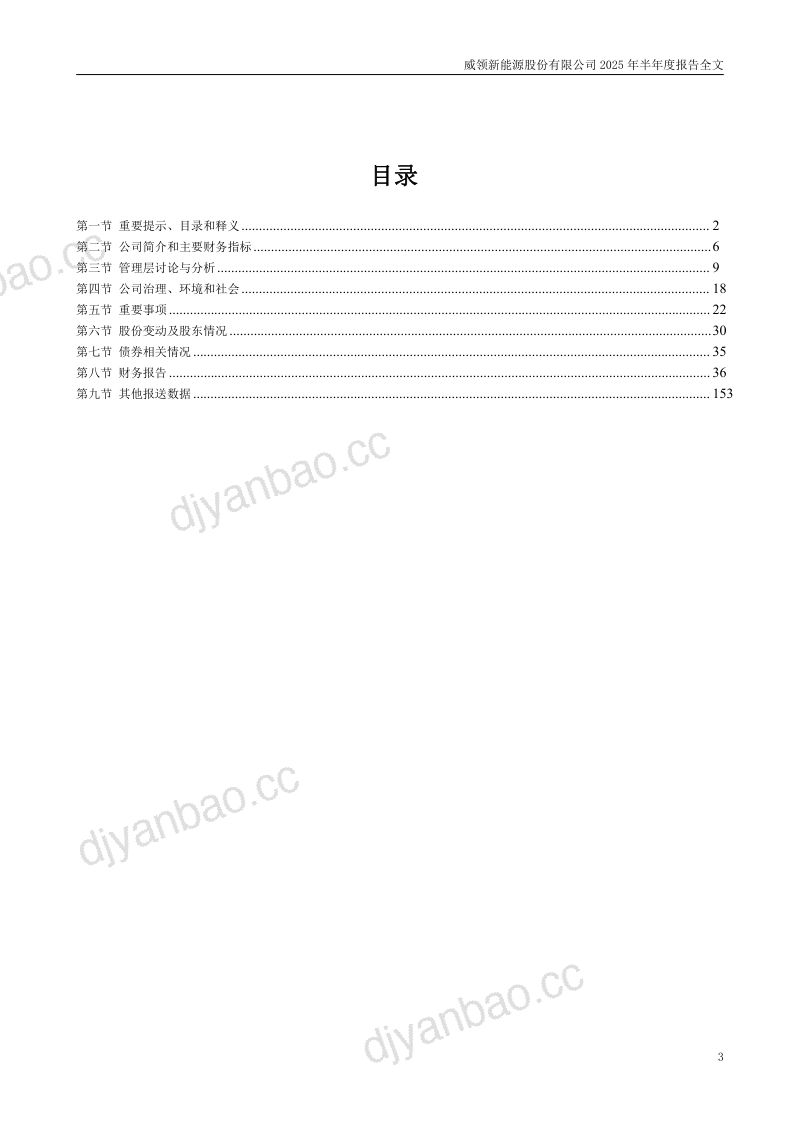 *ST威领:2025年半年度报告(更正后) 第3页