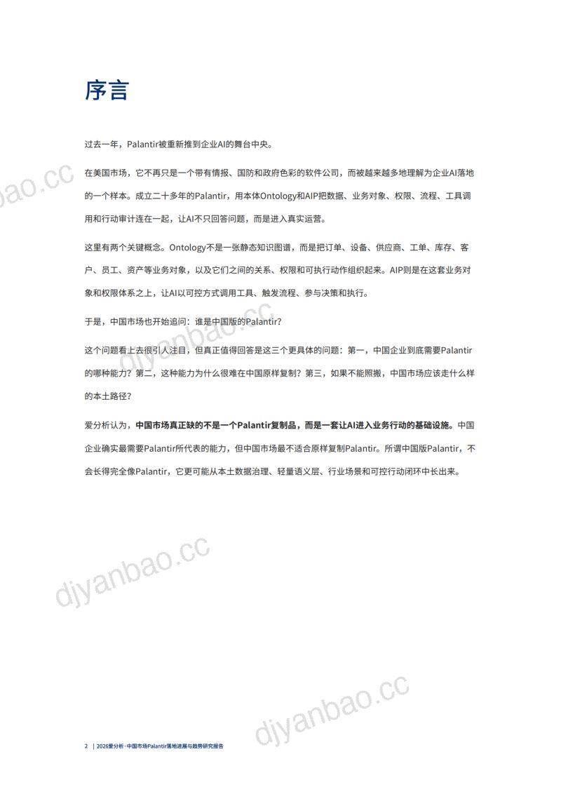 中国市场Palantir落地进展与趋势研究报告V4 第3页