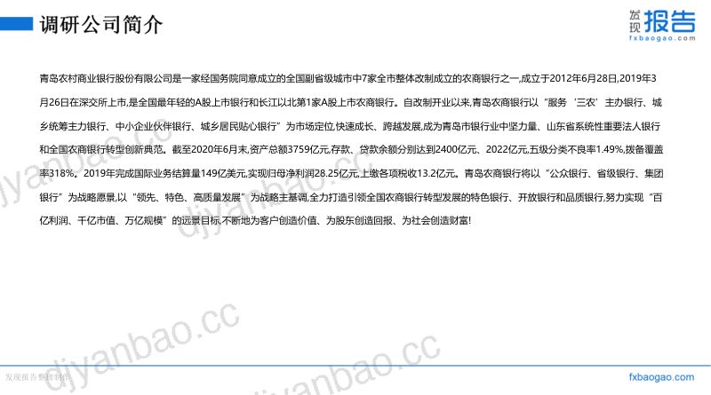 青农商行机构调研纪要 第3页