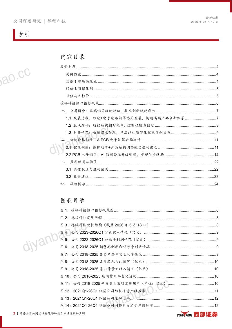 德福科技（301511.SZ）首次覆盖报告：聚焦通胀上游，AIPCB电子铜箔破局跃迁 第2页