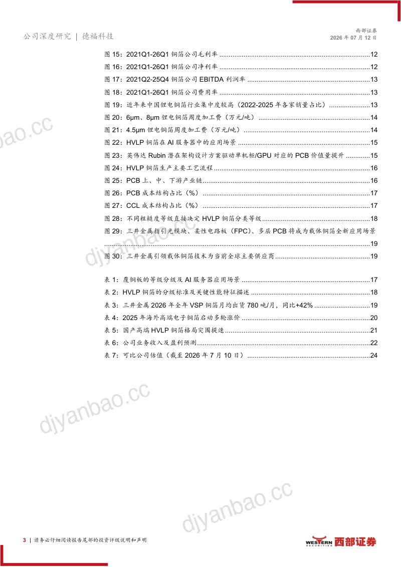 德福科技（301511.SZ）首次覆盖报告：聚焦通胀上游，AIPCB电子铜箔破局跃迁 第3页
