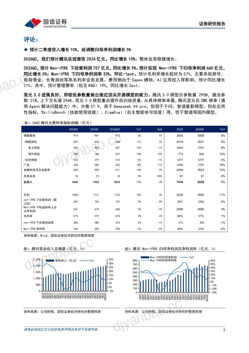 主业增长稳健，AI持续投入 第2页