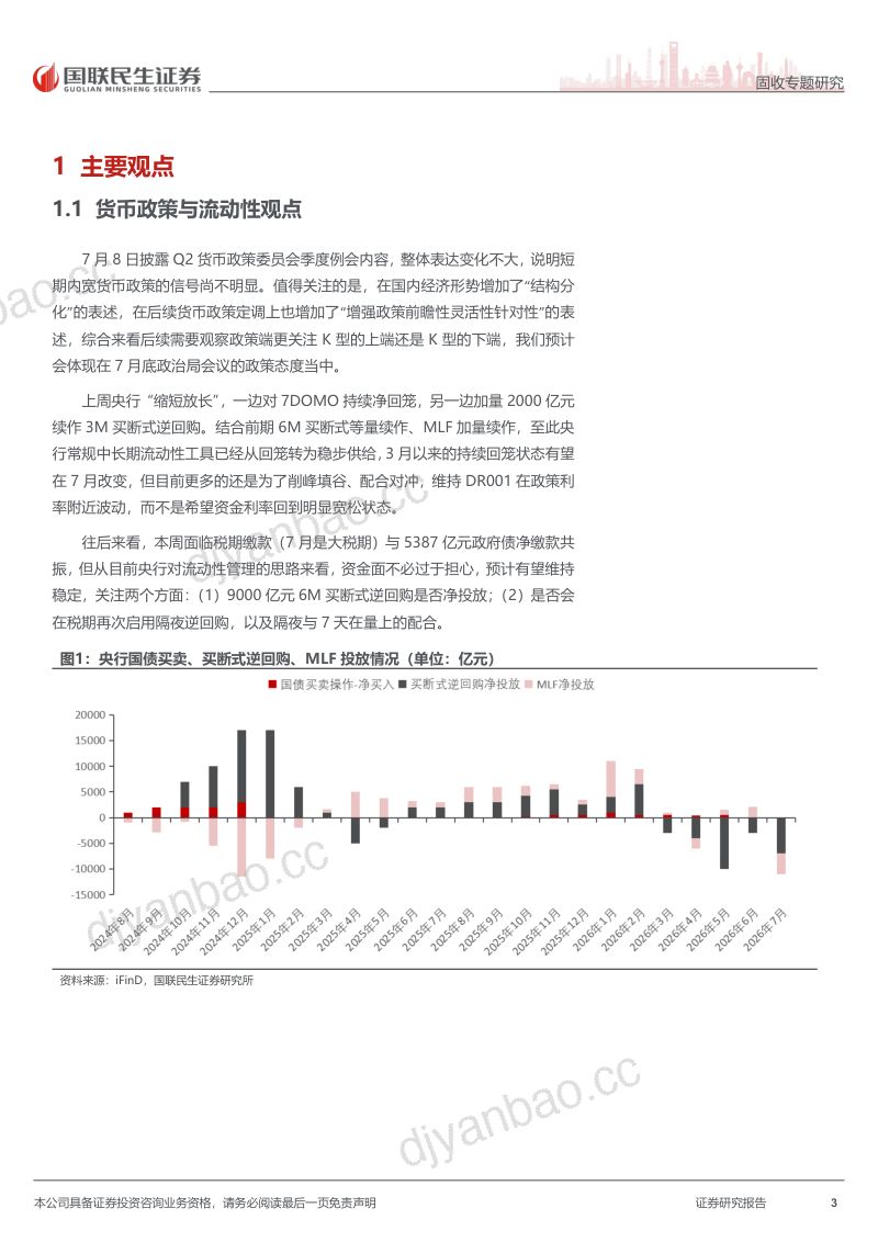 流动性跟踪与地方债策略专题:“缩短放长”后资金面扰动再起 第3页