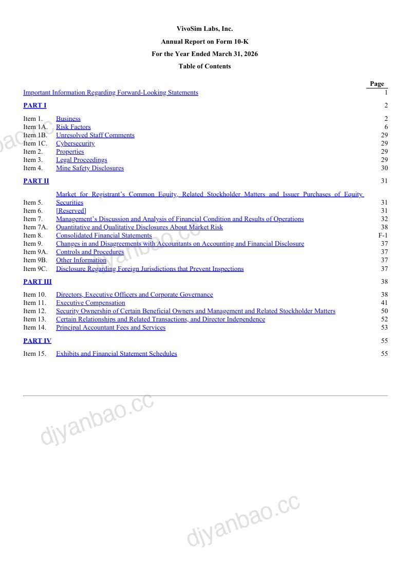 VivoSim Labs Inc 2025年度报告 第2页