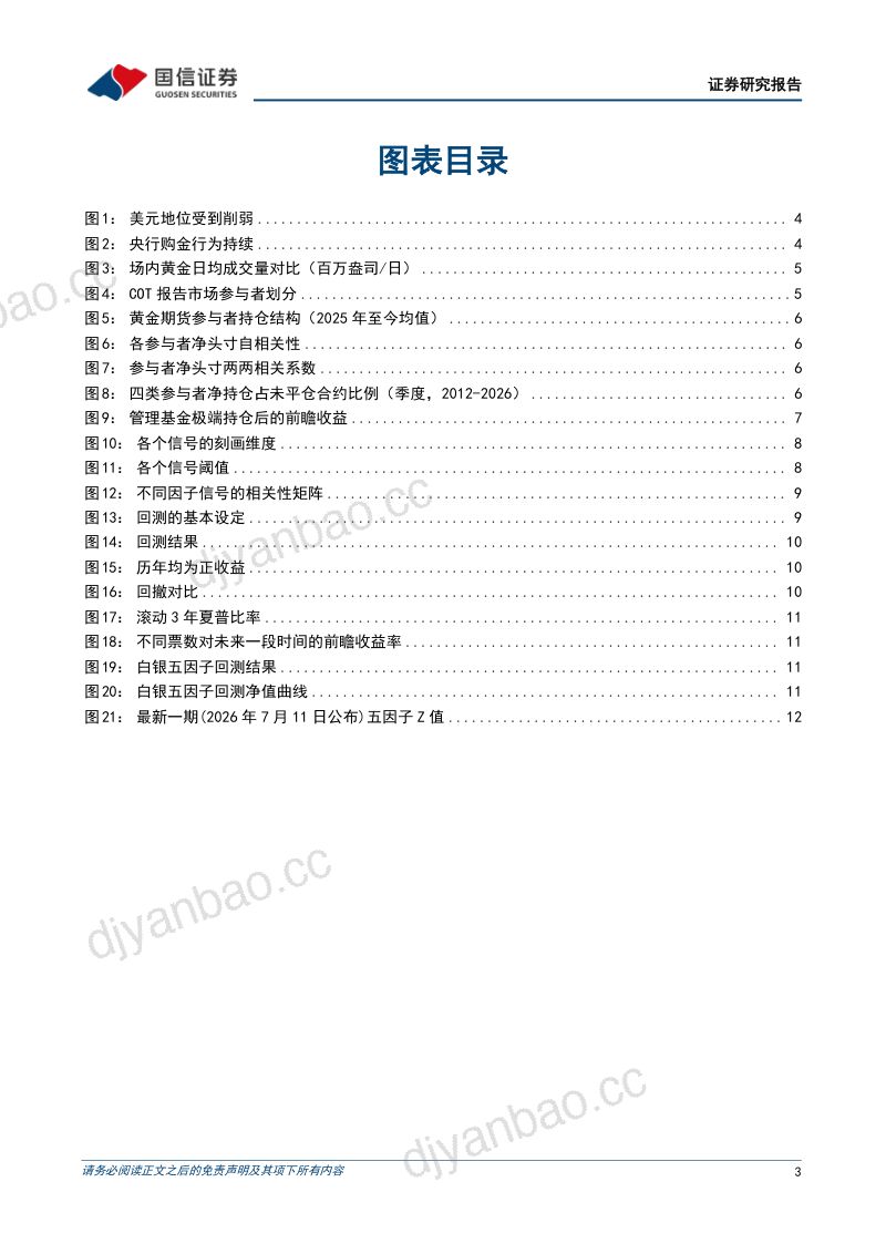 当宏大叙事遇到微观持仓:基于CFTC数据的黄金择时策略 第3页